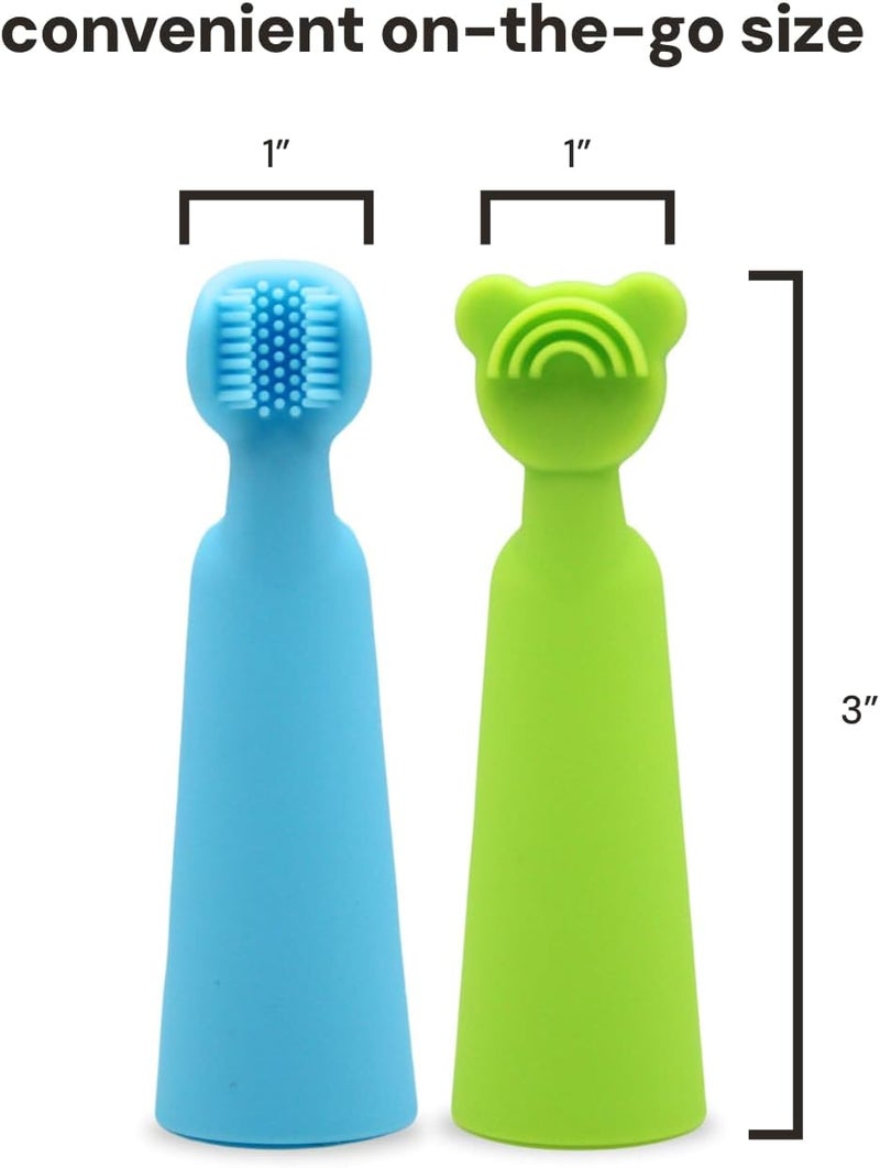 oogiebear Baby Finger Brush & Tongue Scraper - Gentle Oral Care, Soft Silicone, BPA-Free, for Infants & Toddlers - Image 5
